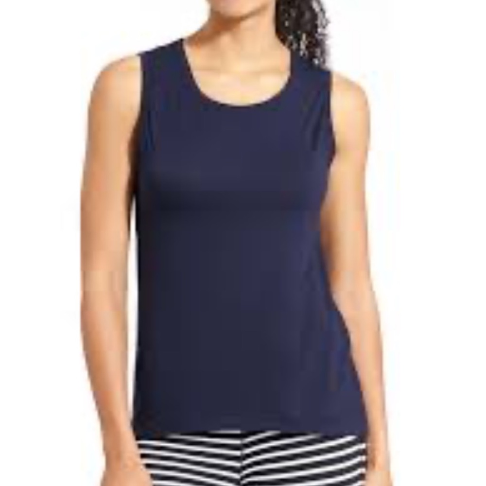 Athleta Essence Cross Back Layered Tank Top—S